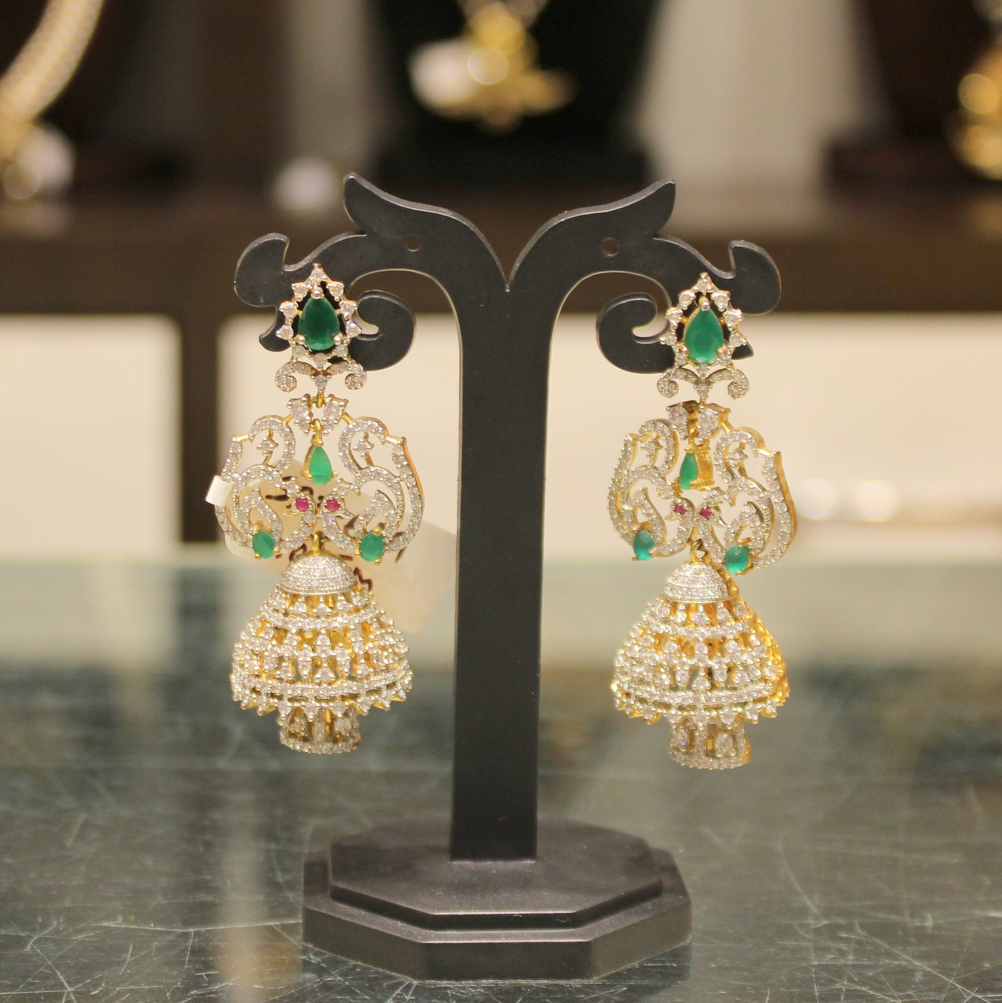 Simple diamond look jhumki 590