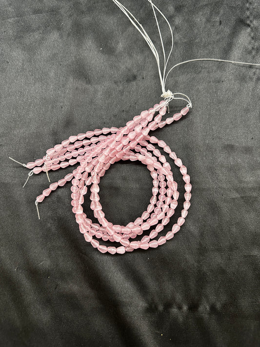 Pink drops beads per line