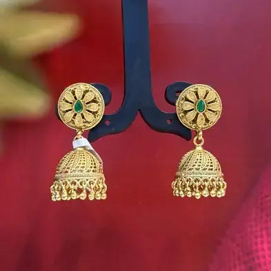 Gold look jhumki 25411