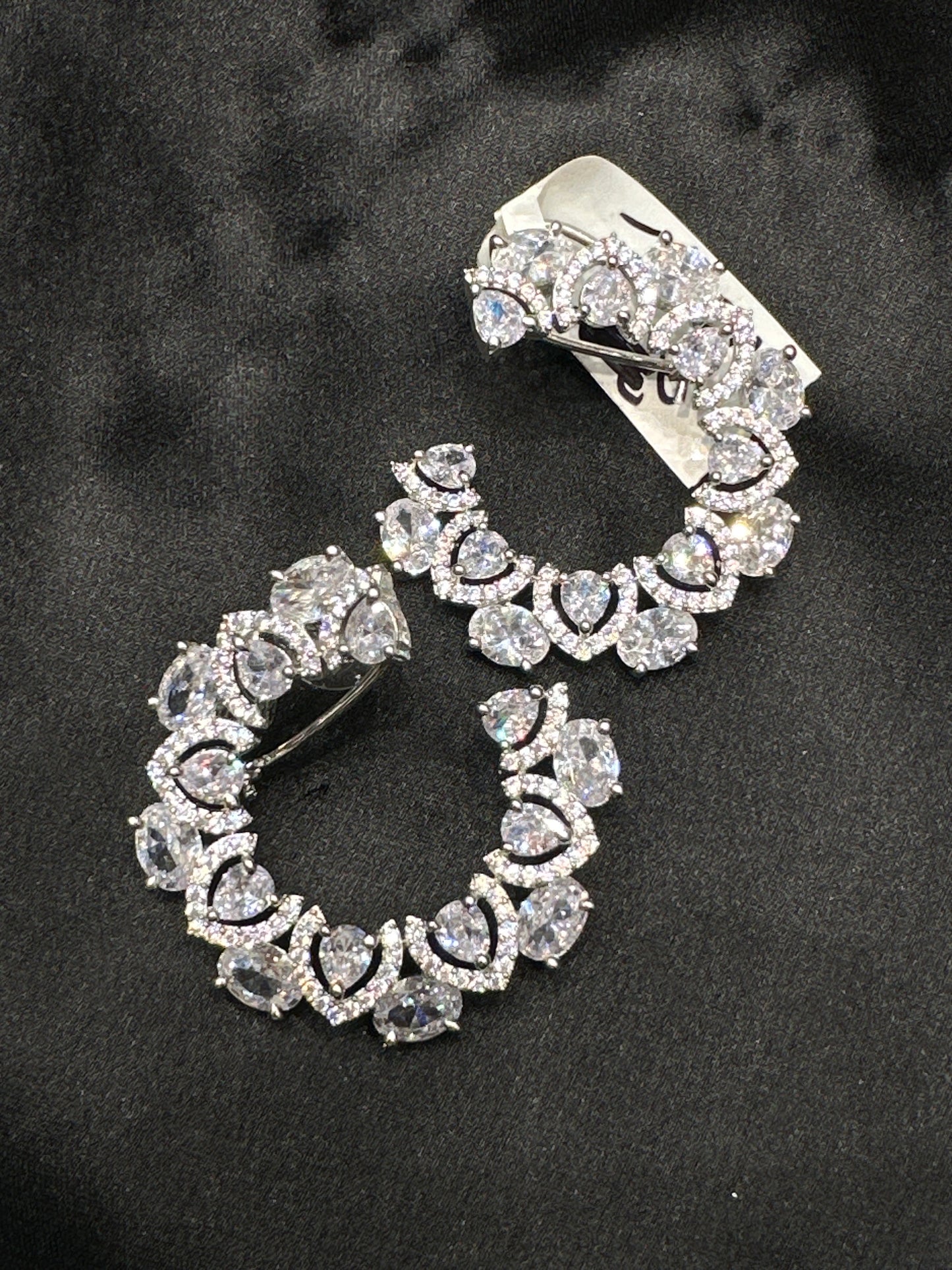 11474 Platinum Polishing flower shape studs