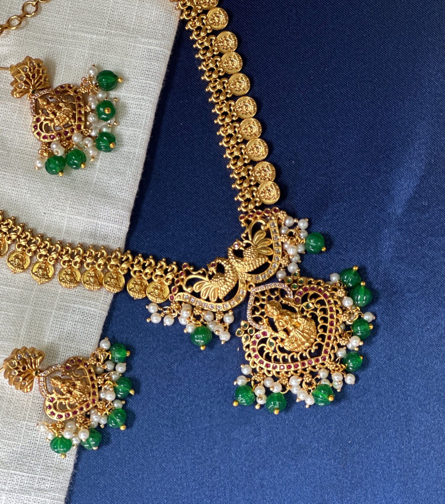 33281 Laxmi peacock necklace