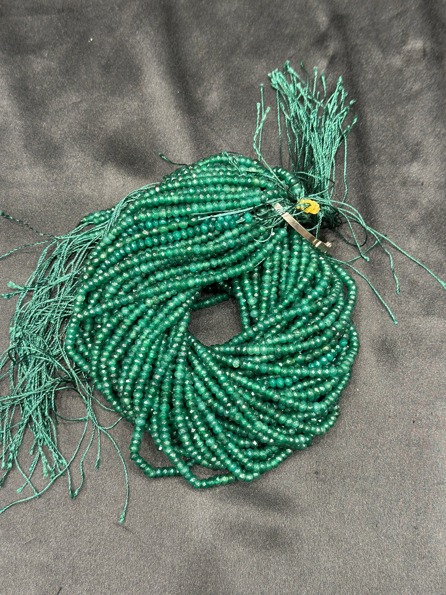 Green Onex beads 13 inches per line