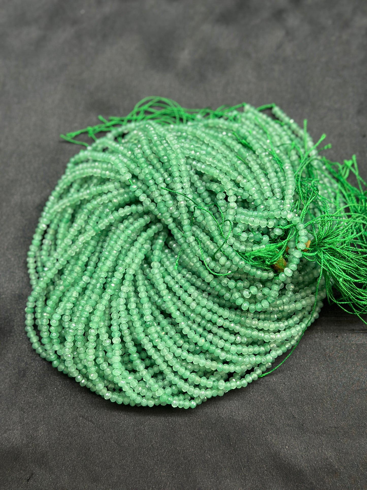 Light green onex beads per line