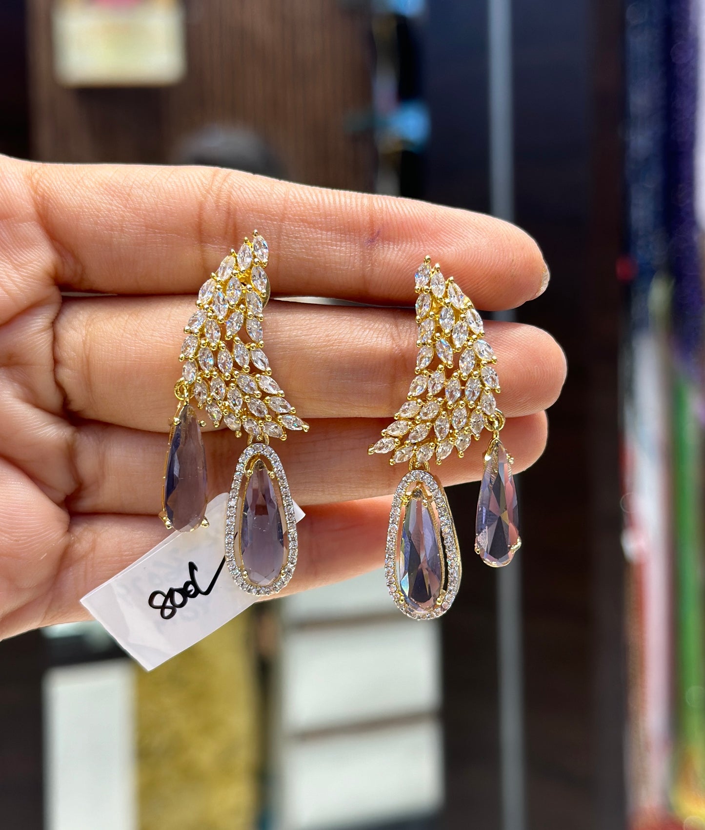 36073 Purple earrings