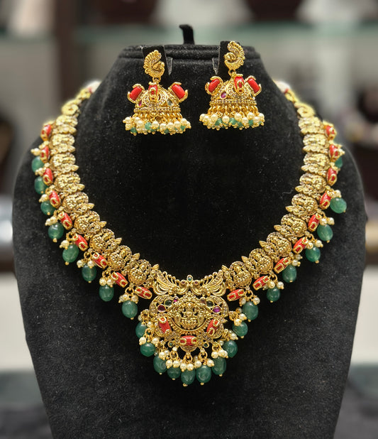 37515 Coral laxmi necklace