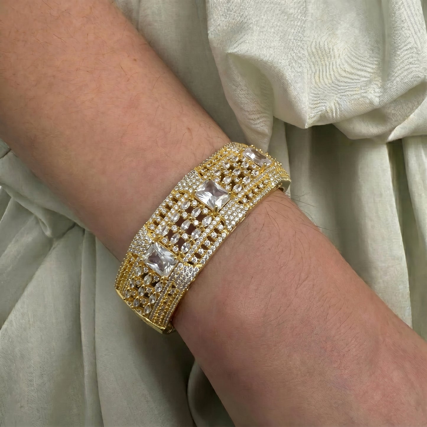 Cz full white bracelet