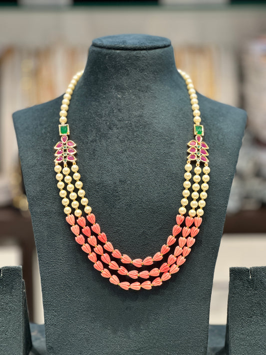 30997 Pearl and coral mala