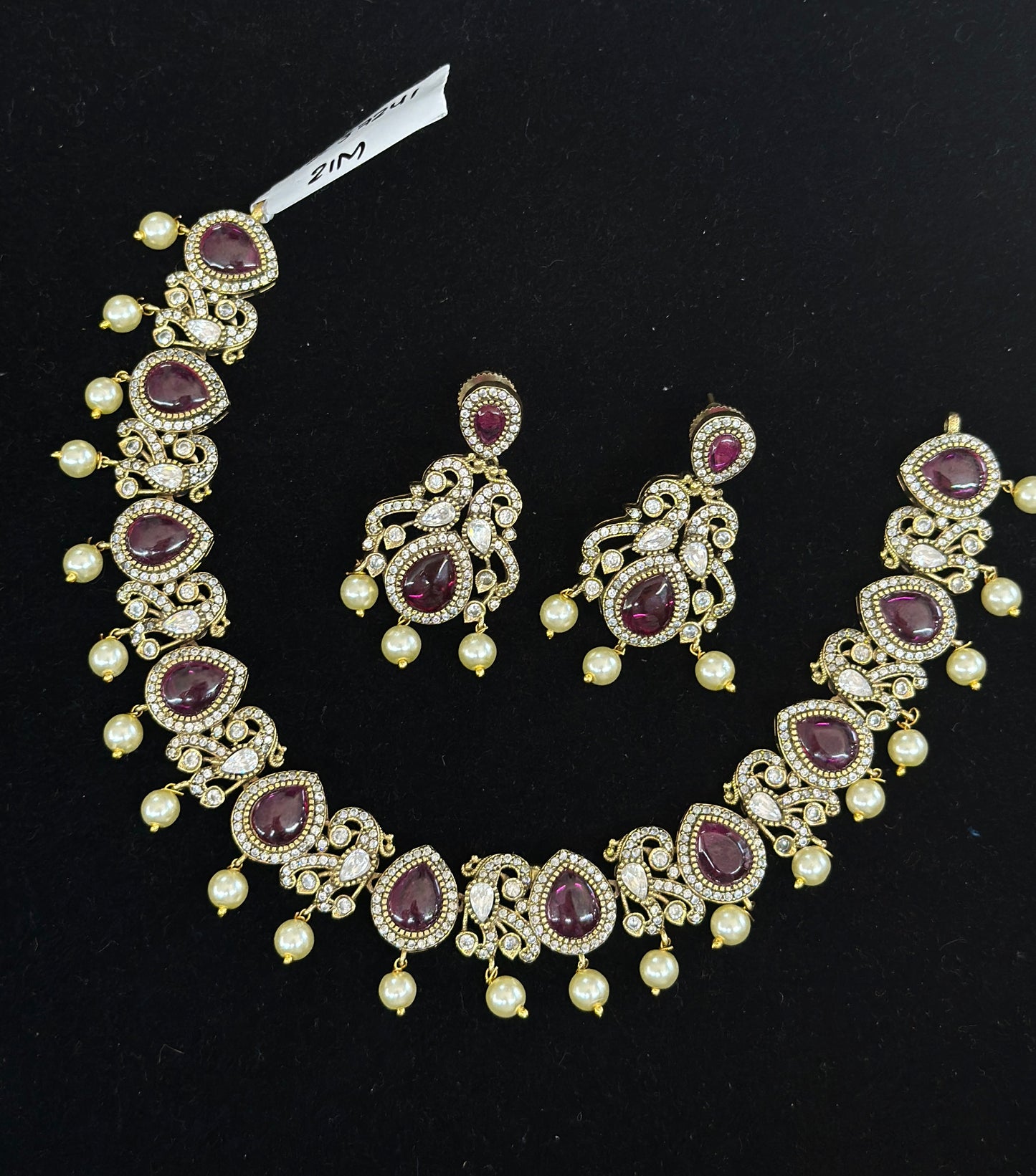 37235 Victorian navratna necklace