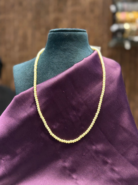 Single line off-white pearl Mala