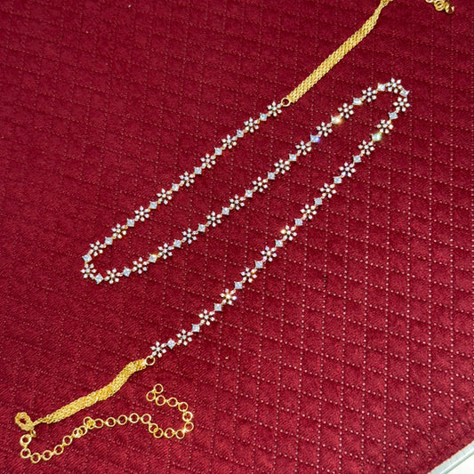 Single line floral chain Vaddanam