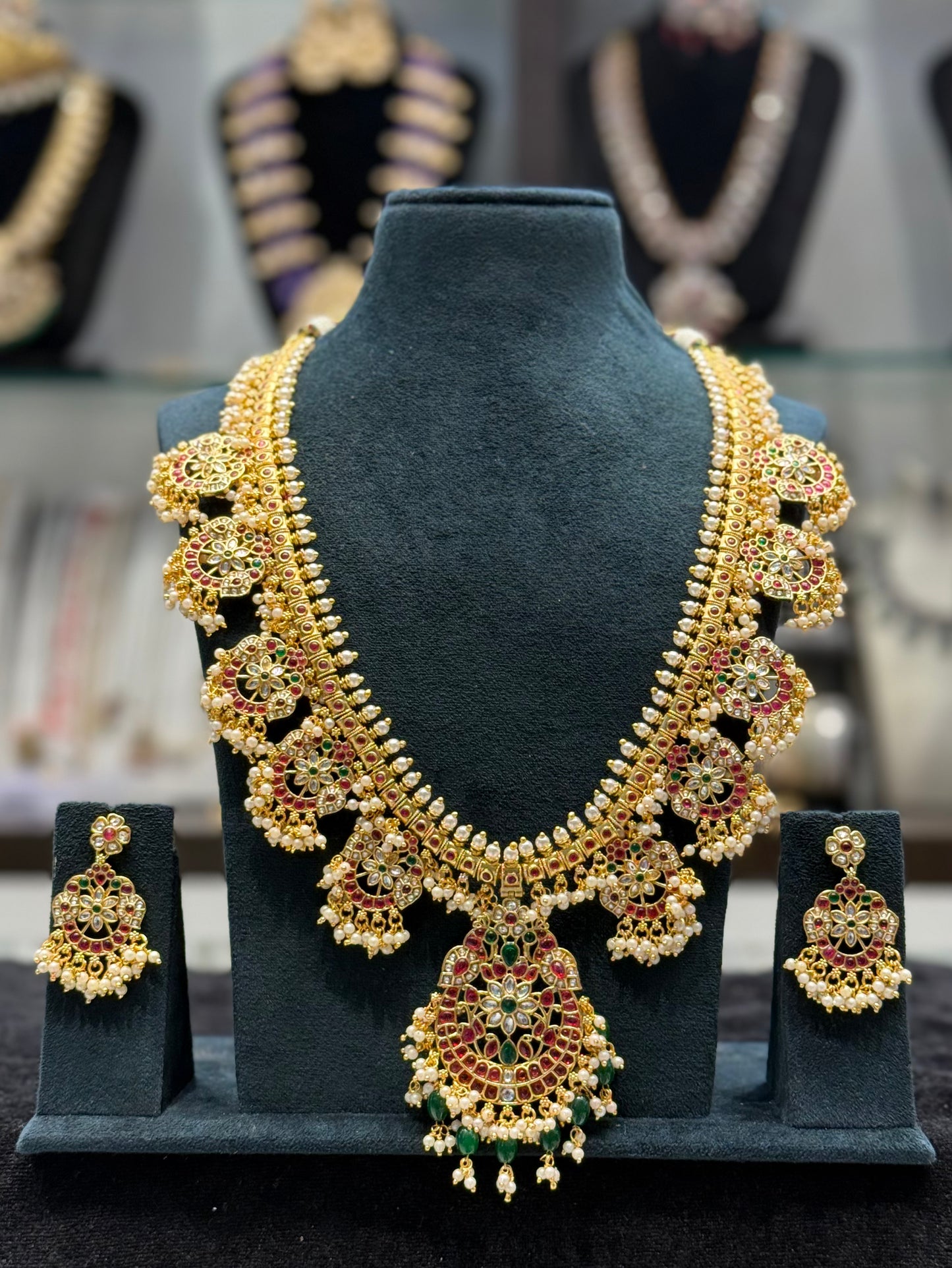 39224 premium pota stone gutta Pusalu with round pearl