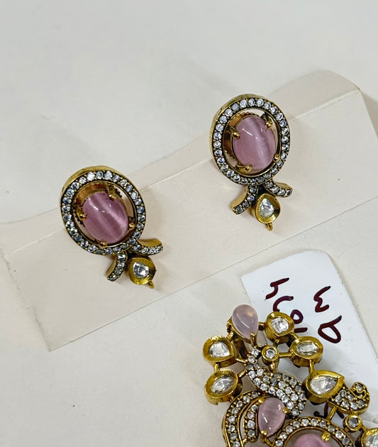 37874 Victorian Pendant Set pink