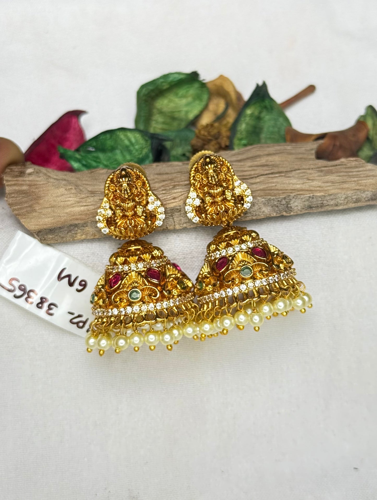 38365 Nakshi Lakshmi jhumki with pearls making