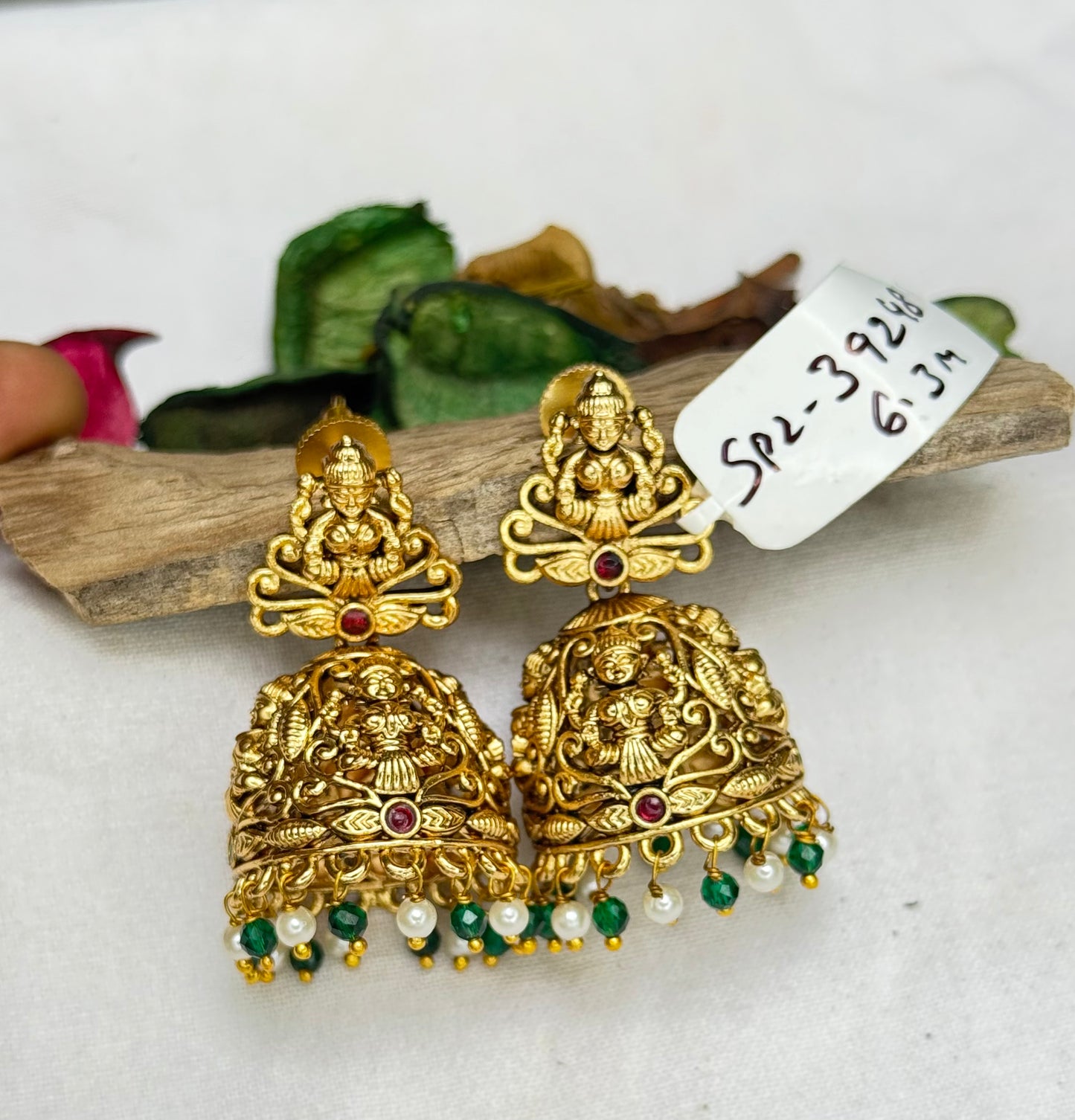 39248 Nakshi Lakshmi Jhumki with premium polish