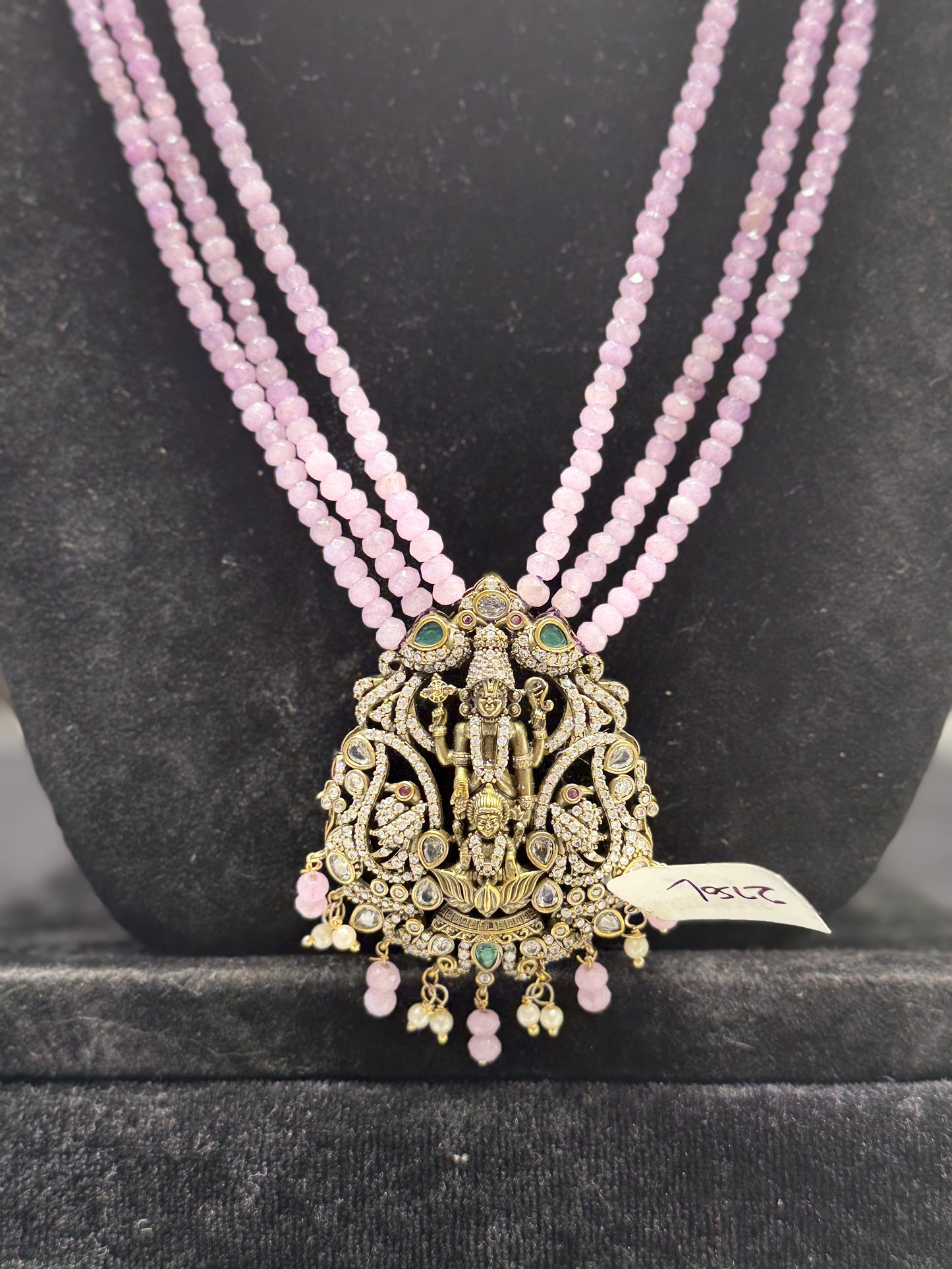 18768 Victorian Beads Mala with Tirupati Balaji locket