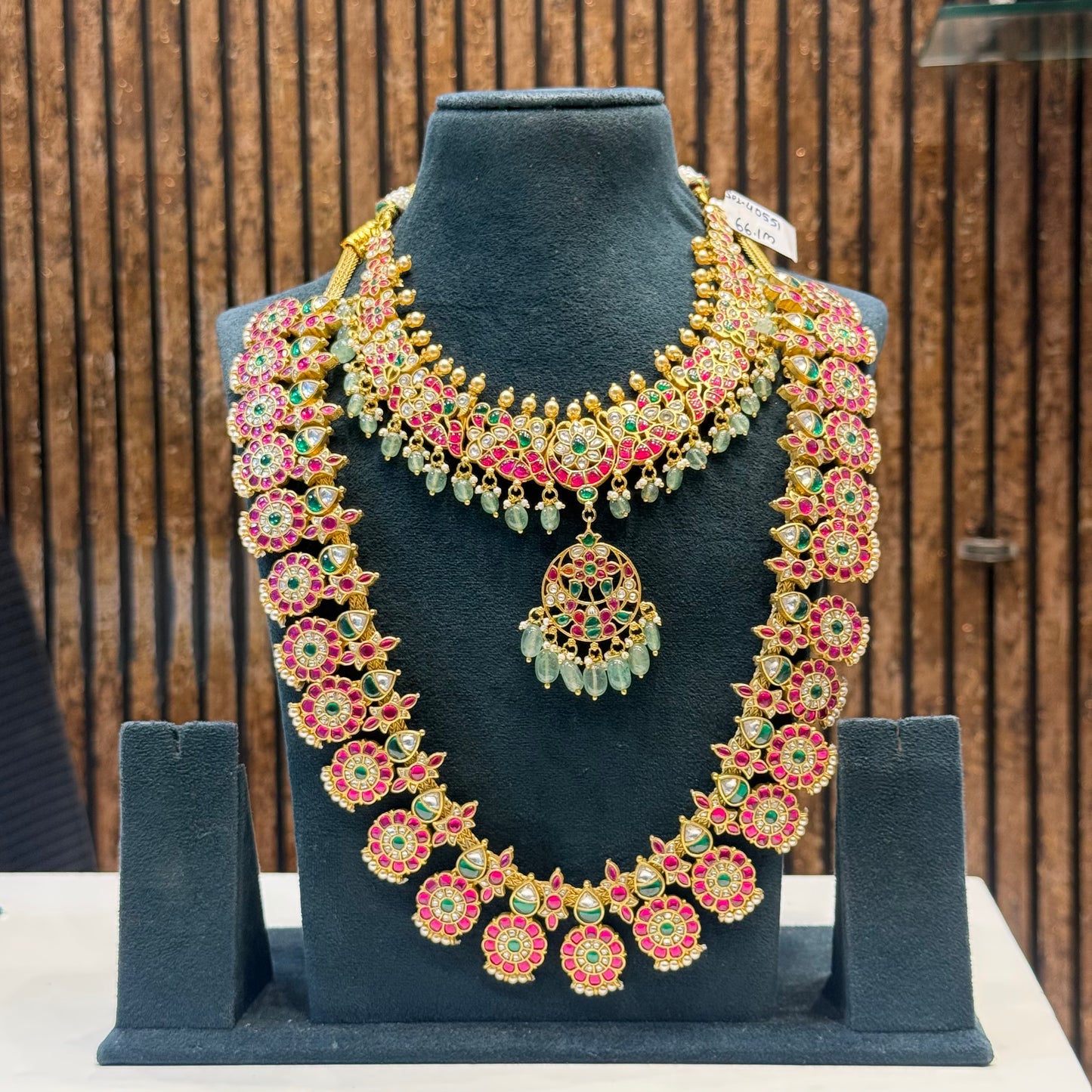 40551/38152 Bridal Jadau Kundan bottumala combo