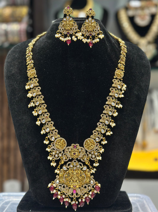 35526 Matte laxmi long necklace