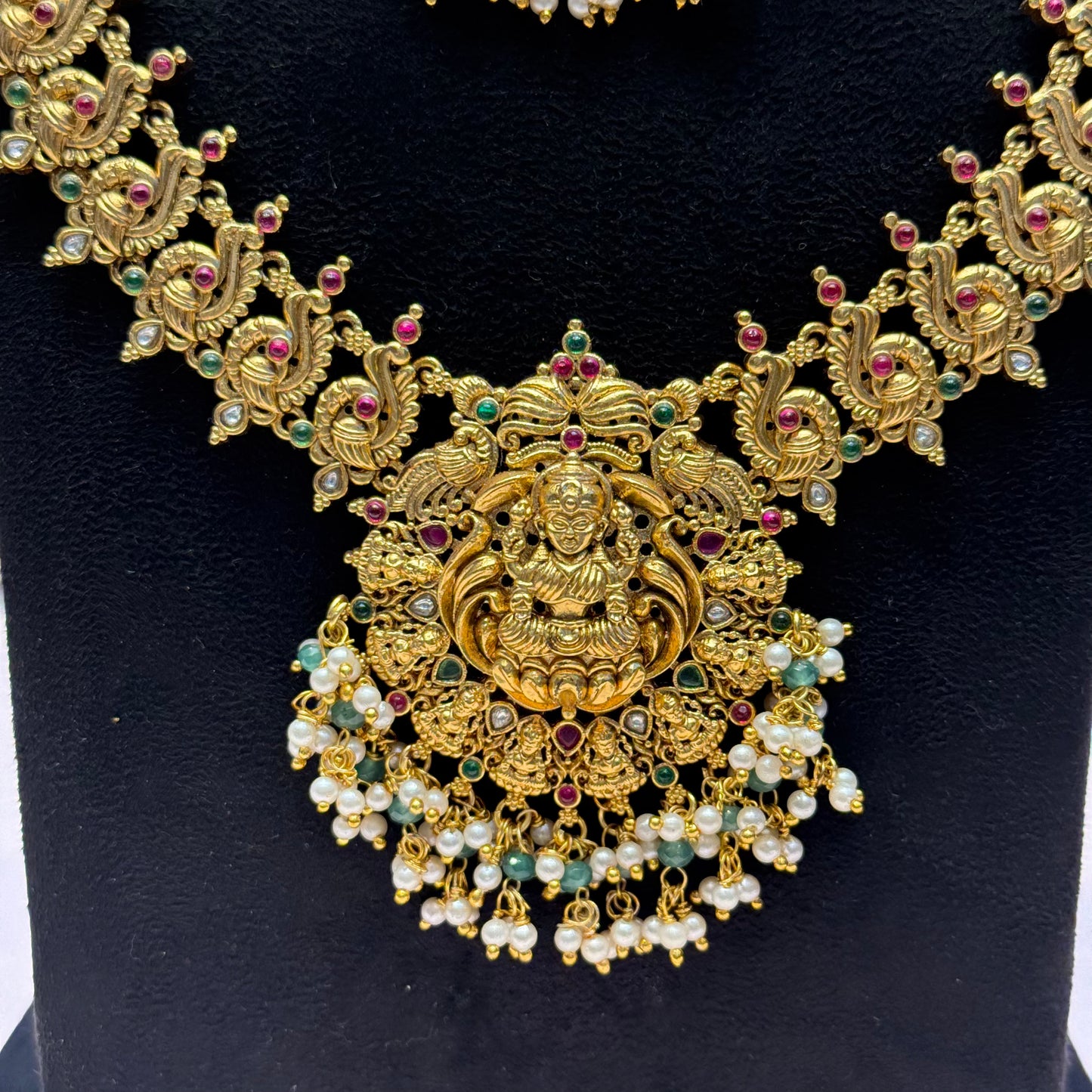 40297/40296 Nakshi Bridal Combo with big butta earrings