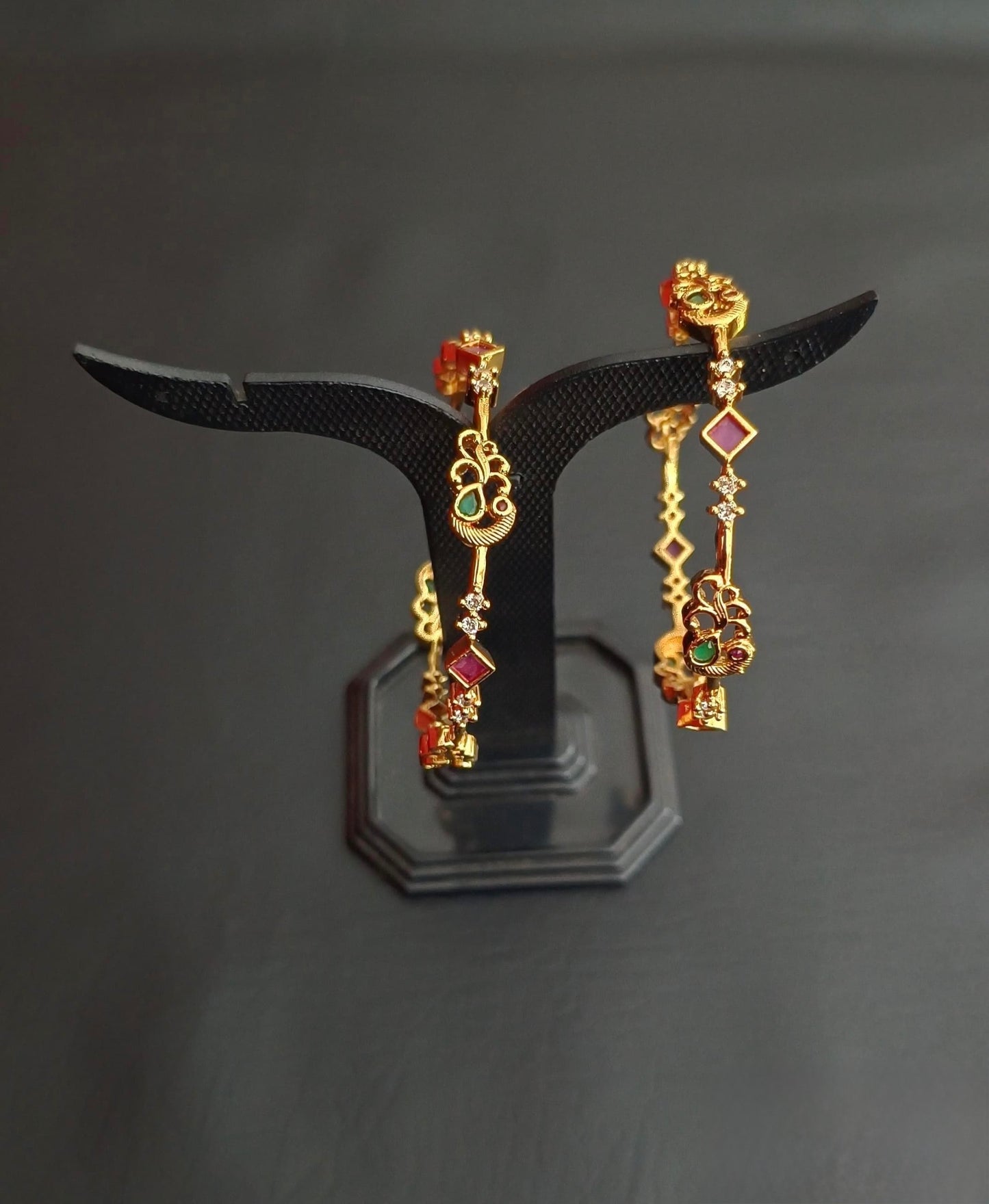 Nakshi peacock bangles simple pattern