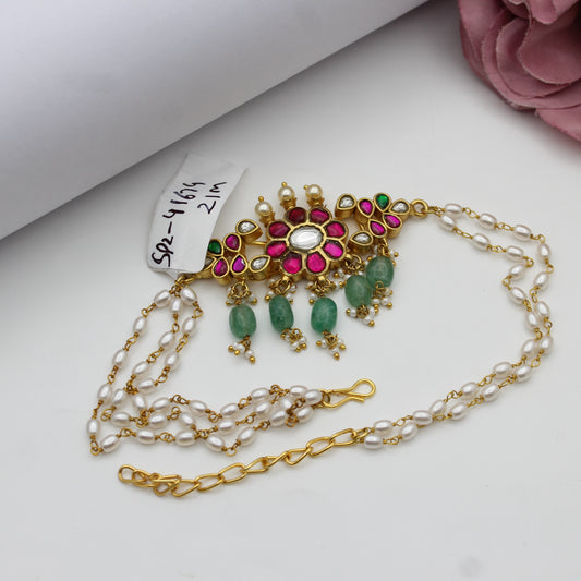 41674  Jadau small flower choker