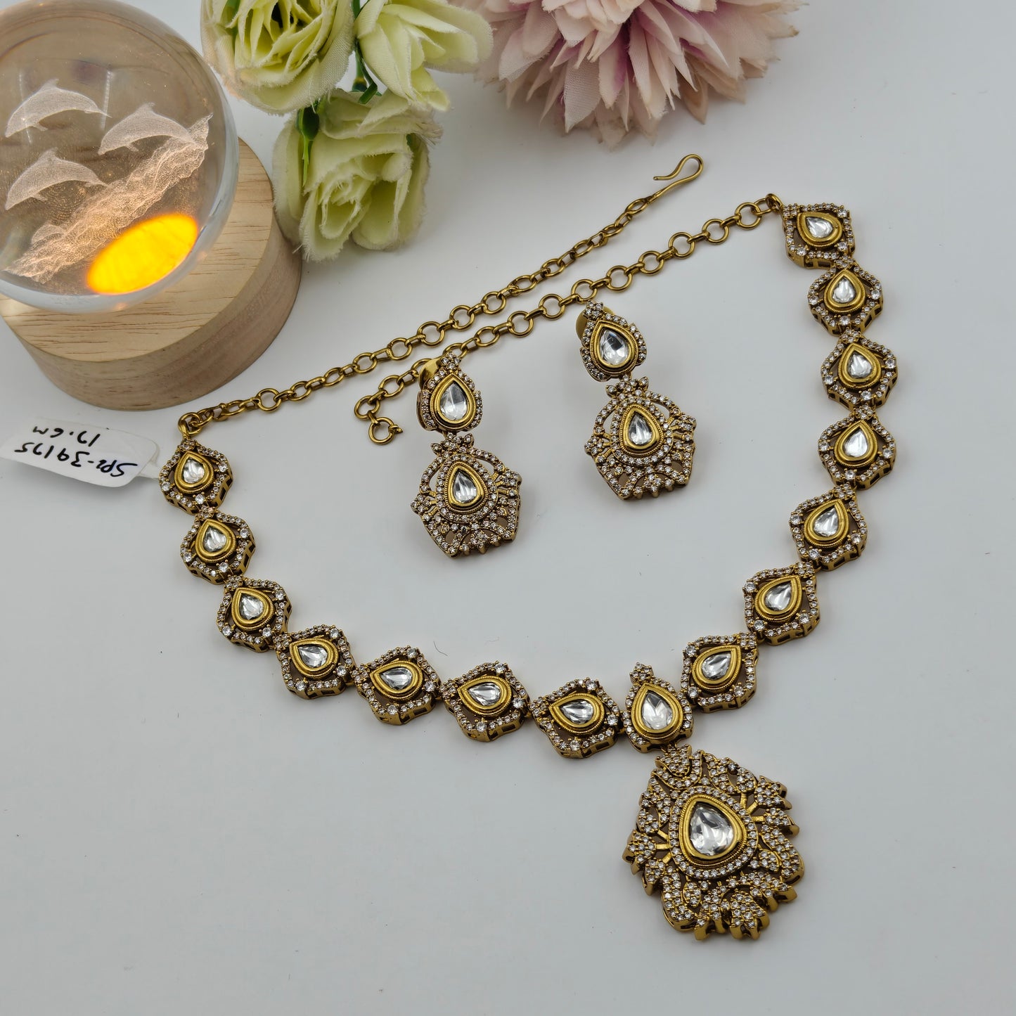 Victorian moissanite necklace with locket