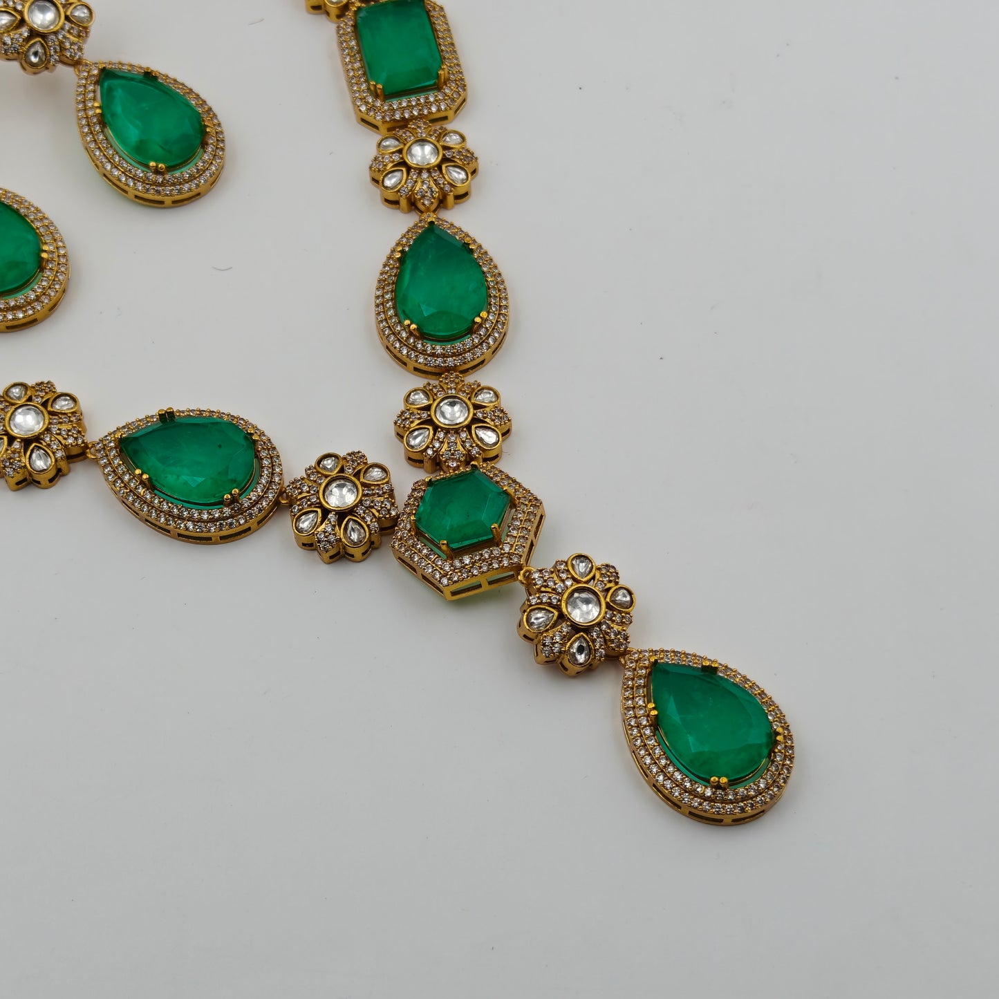 Victorian green stone necklace