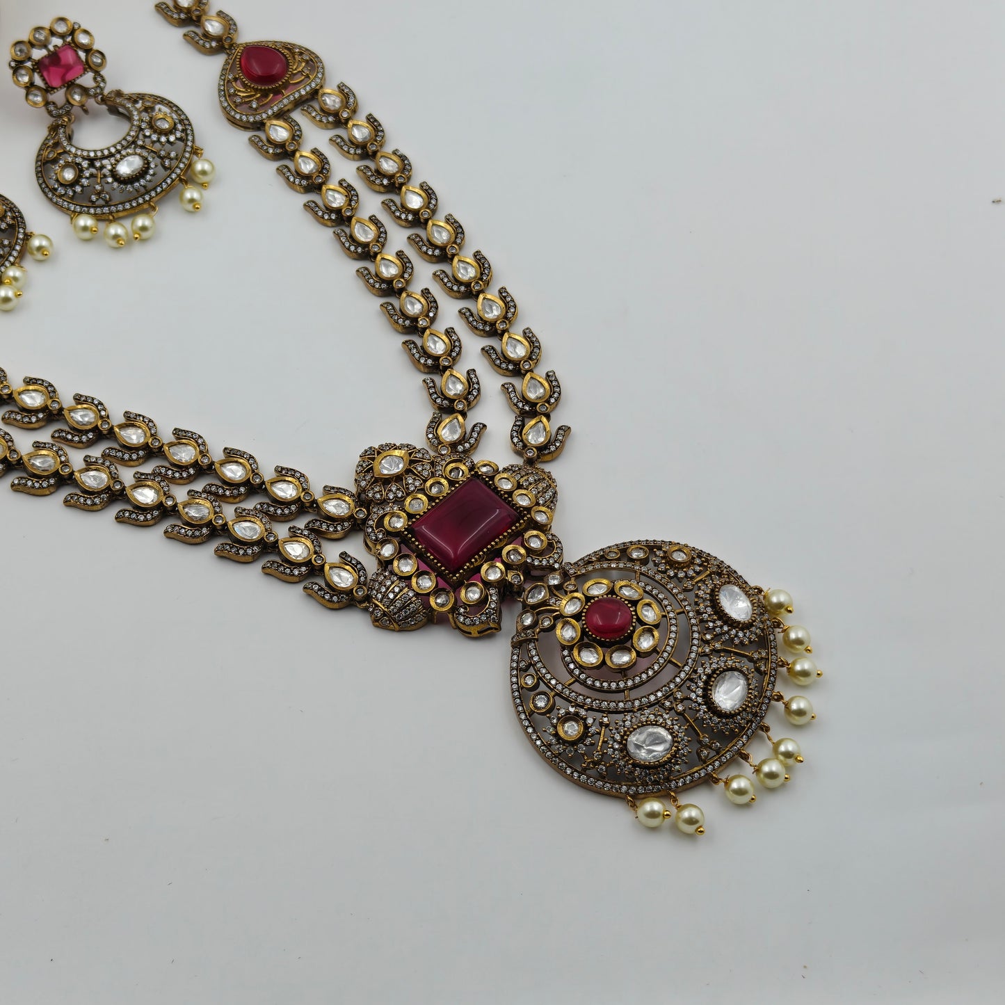 Mozanite 2 layers necklace