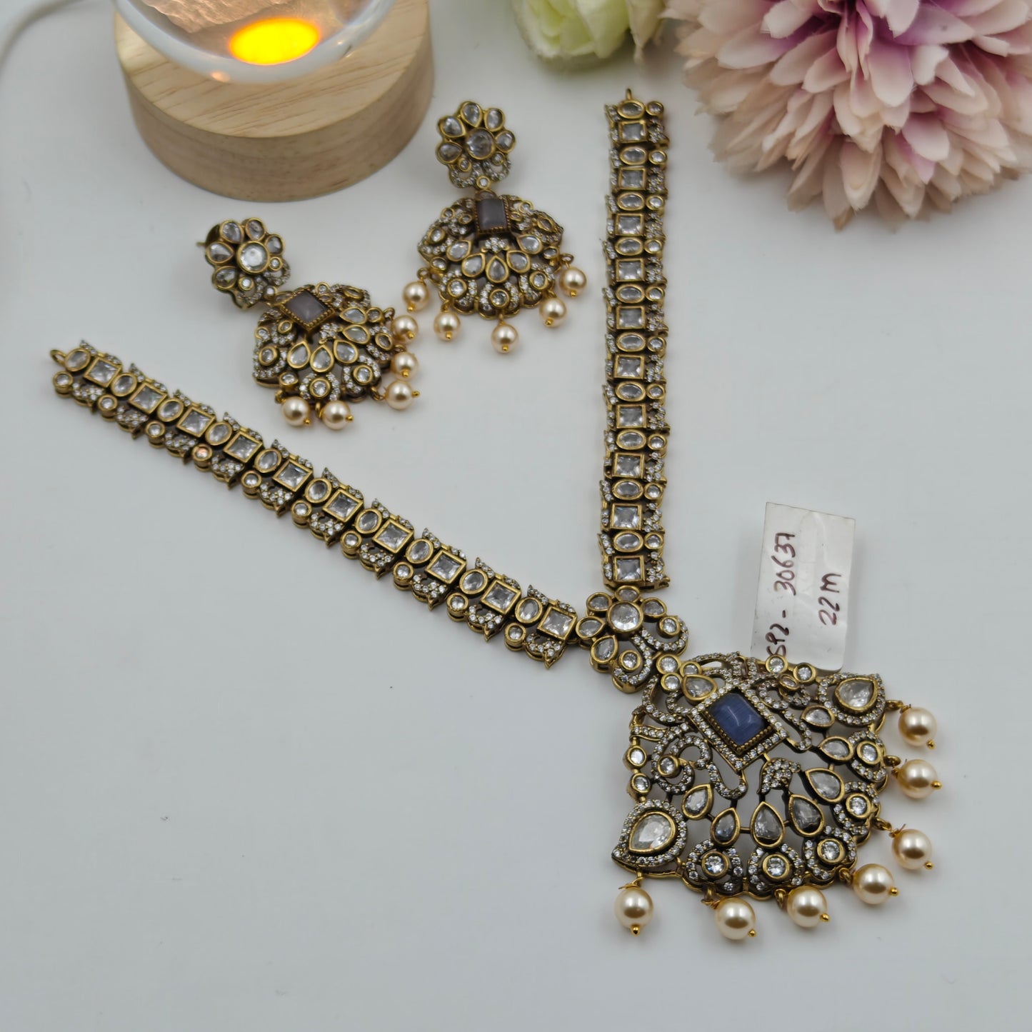 Victorian purple stone necklace