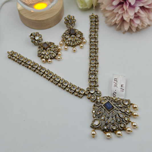 Victorian purple stone necklace