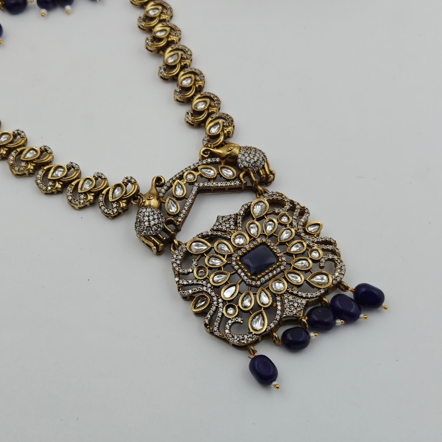 Victorian purple stone necklace