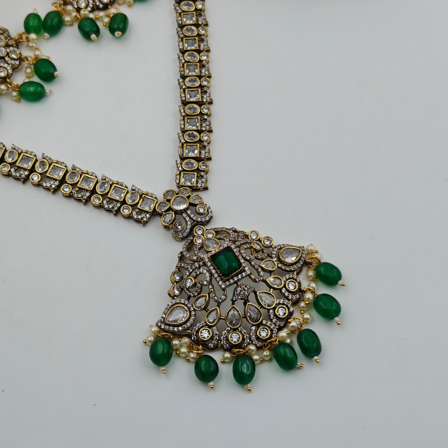 Victorian peacock necklace