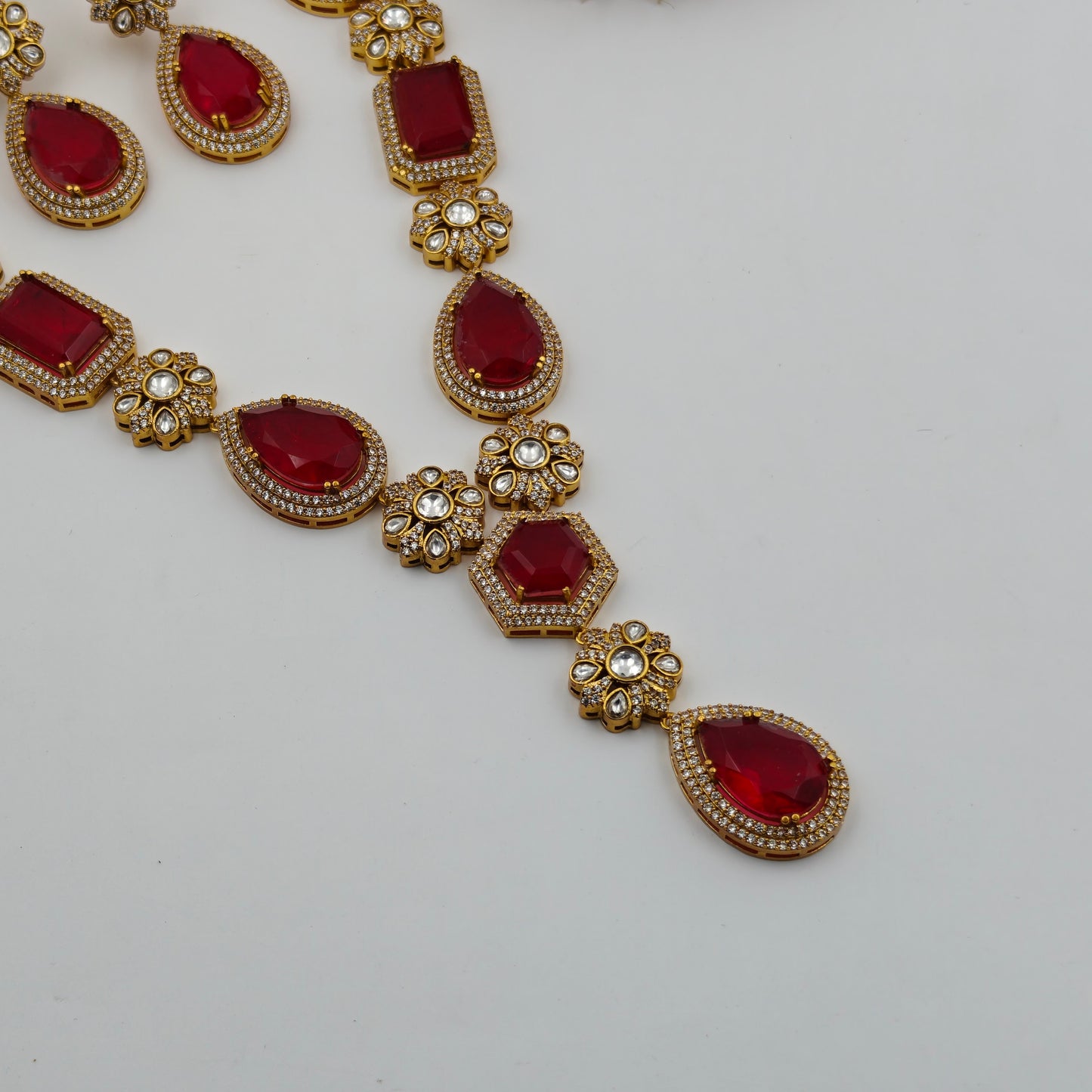 Victorian red stone necklace