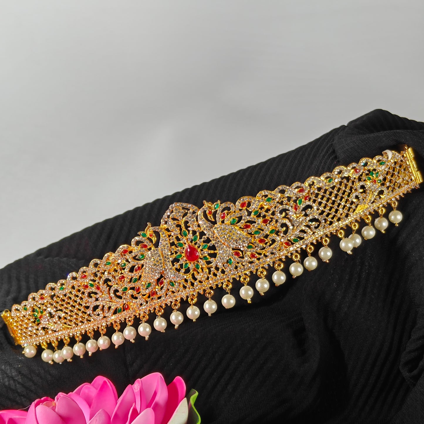 6644 Multi Colour Stone Vaddanam