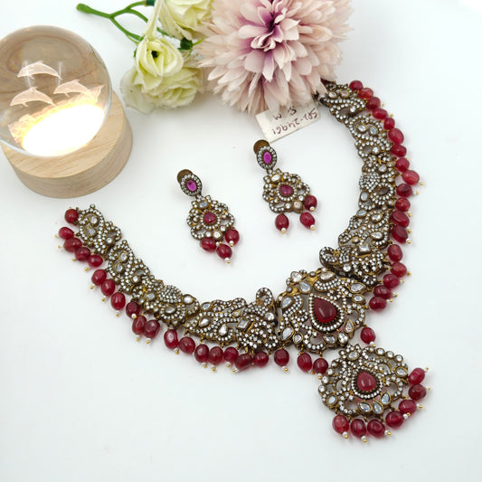 Victorian Elephant design short necklace 24961