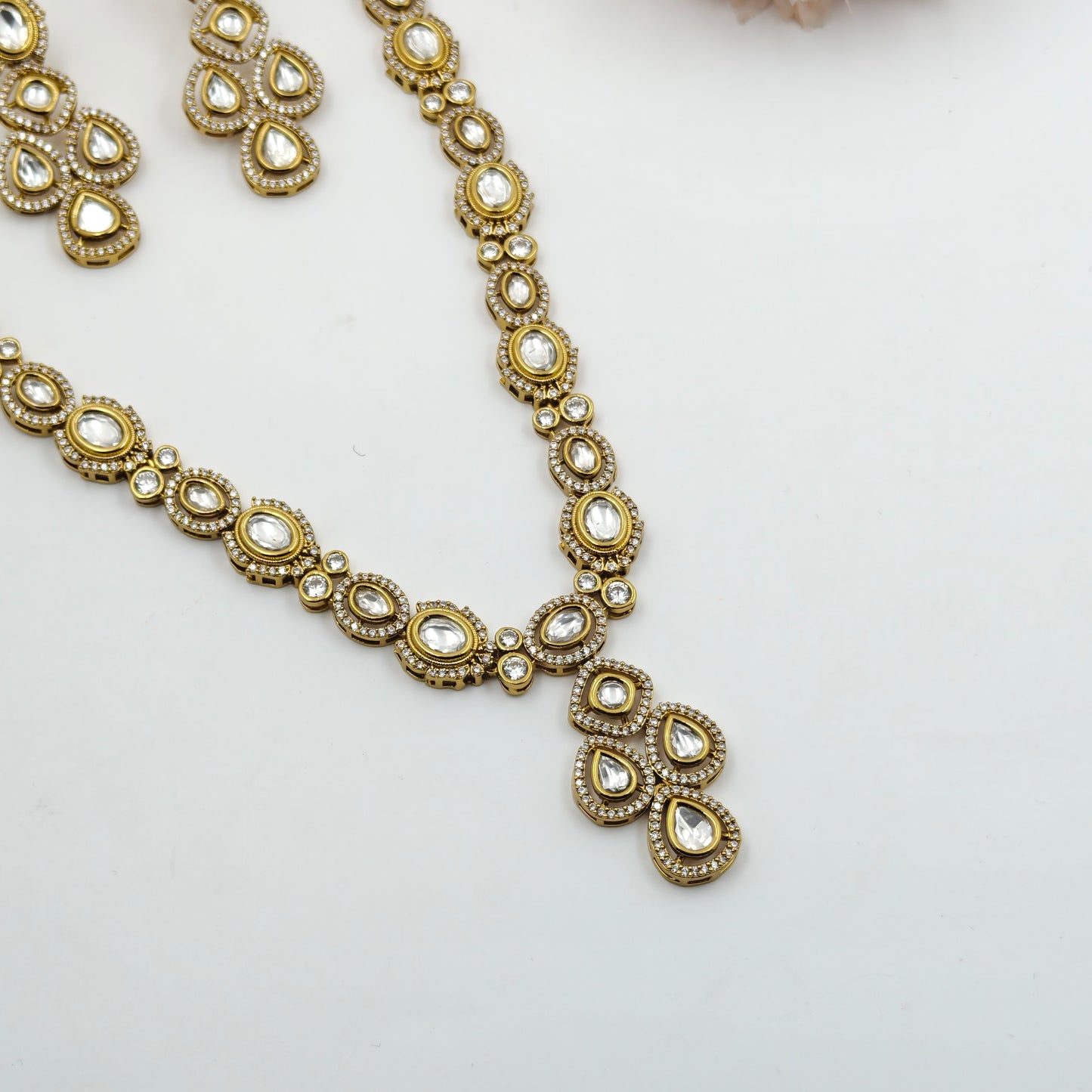 Victorian short moznite necklace