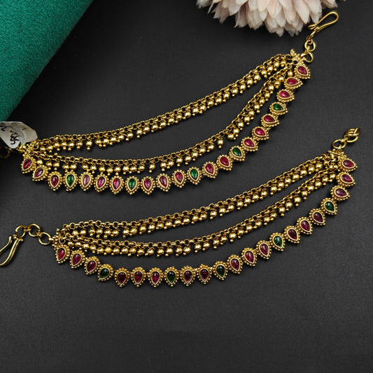 39613  Matte Green & Red Champaswaralu