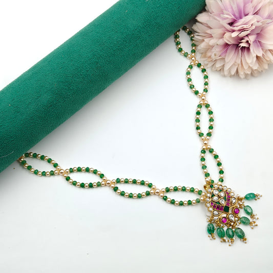 39395 Jadau Kunda 2 lines handmade Mala