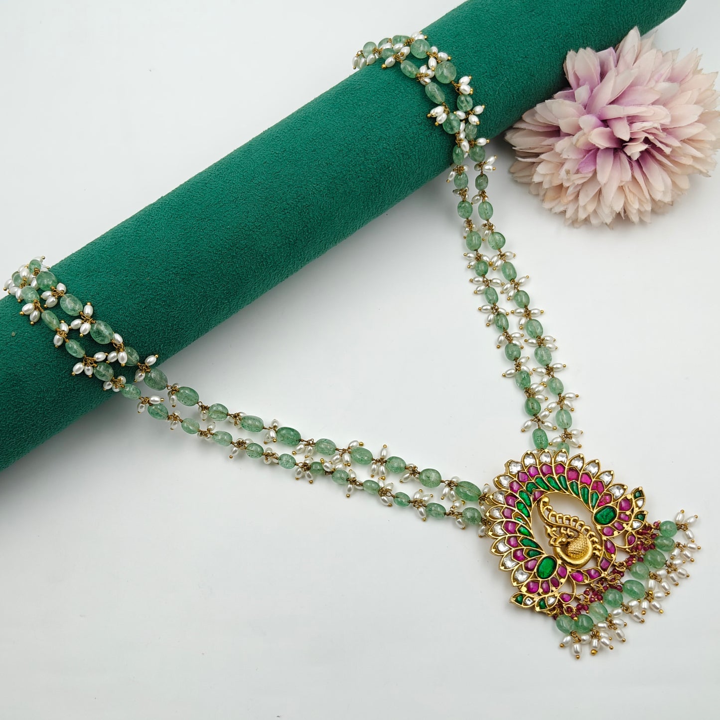 2 lines russian beads with locket