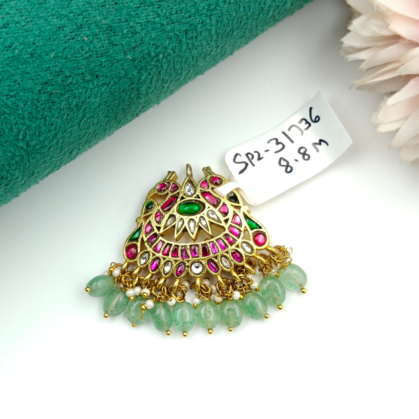 31736 Jadau Peacock Pendent