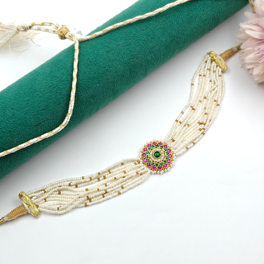 39736 Pota Choker With Jadav Locket