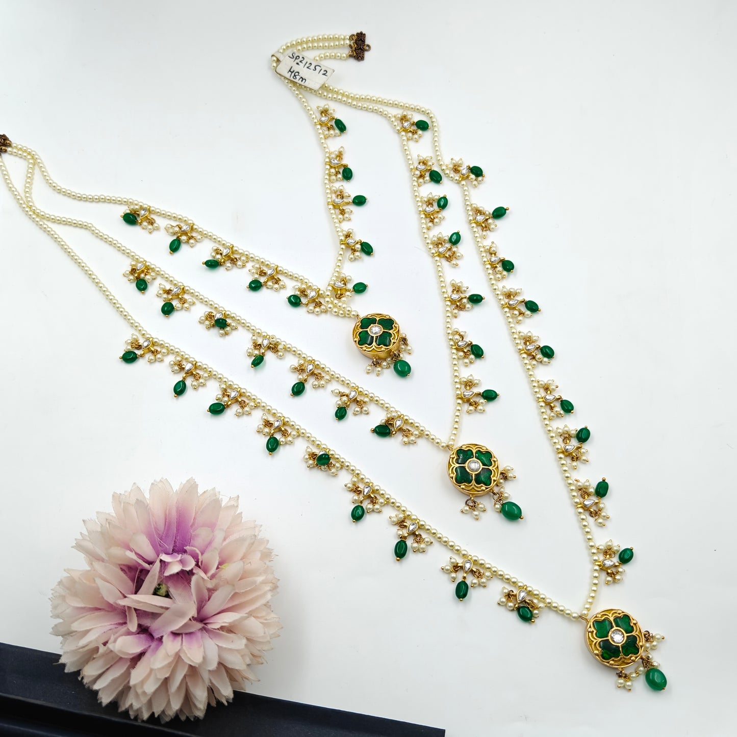 12512 : 3 Lines Jadau Kundan Sathlada