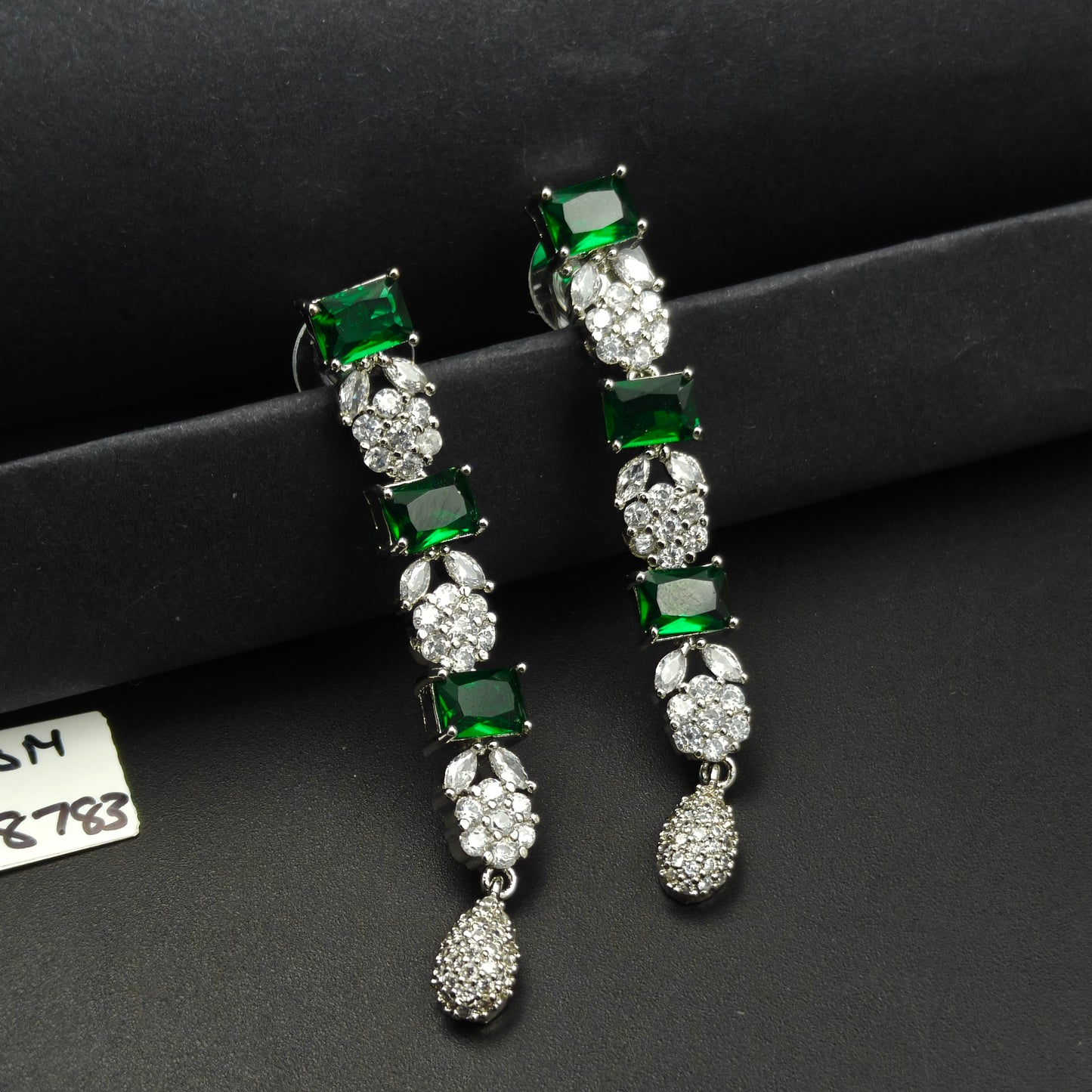 8783 / 8781 Platinum Green Necklace Set