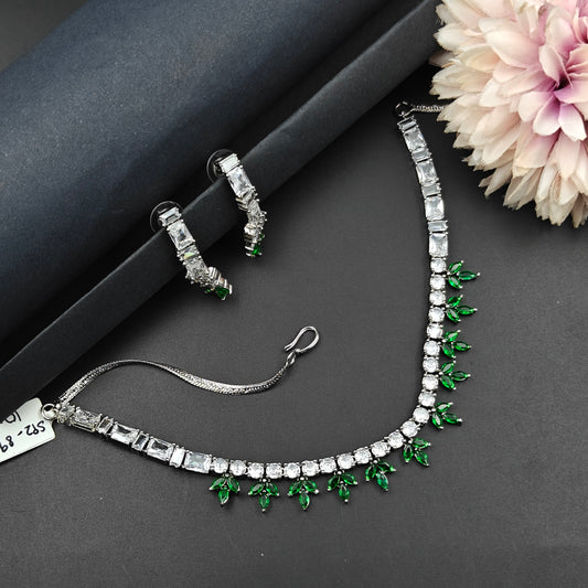 8966 Platinum AD Colour Stone Set