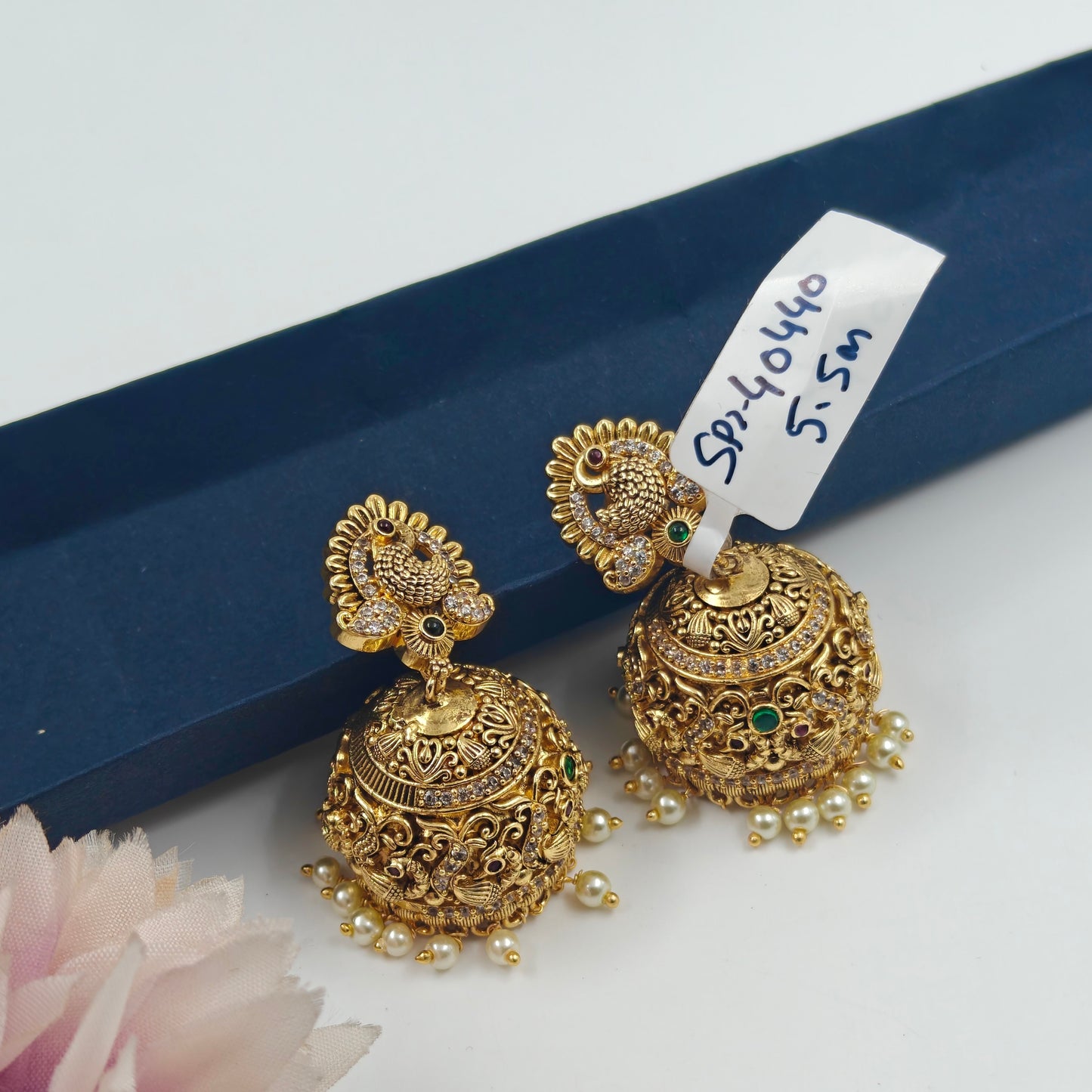 40440 Matte Peacock Jhumki