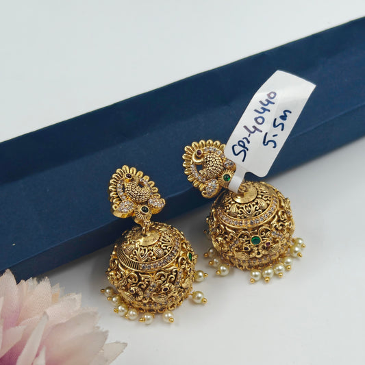 40440 Matte Peacock Jhumki