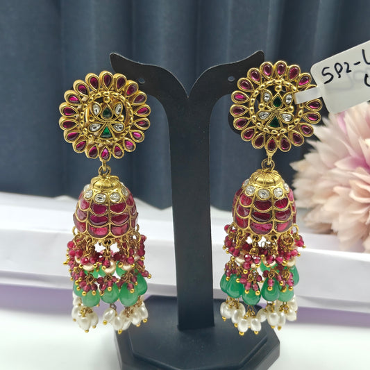 40500 Jadau Multi Big Jhumka