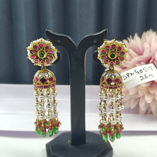 40515 Jadau Pearl Jhumki