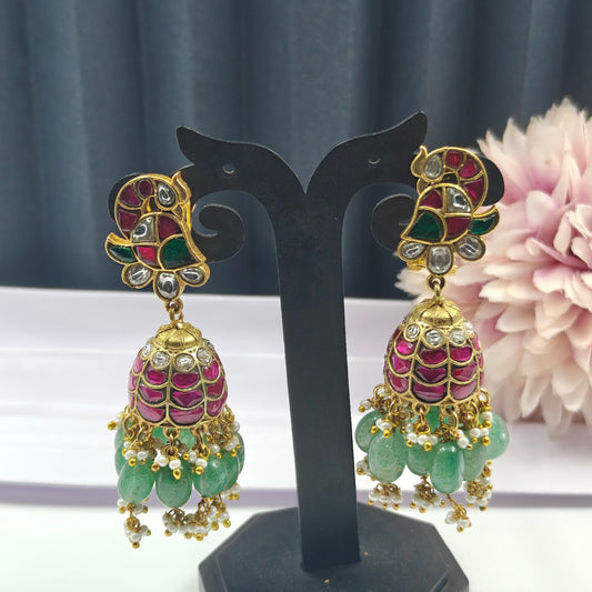 40510 Jadau Peacock Jhumki