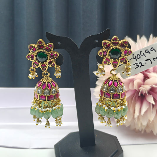 40499 Jadau Star Jhumki