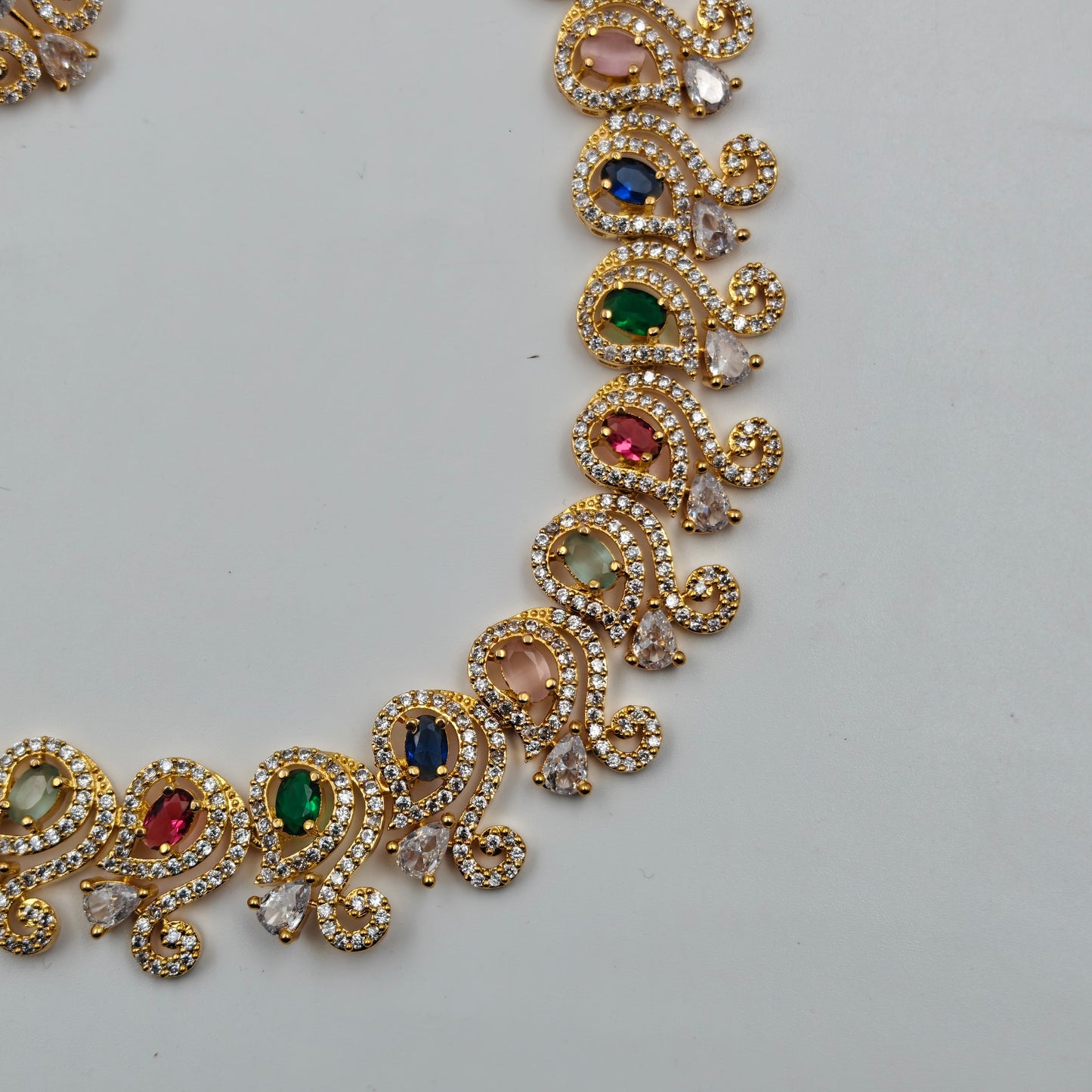 13389 GP Fancy Peacock Necklace Multi